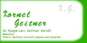 kornel geitner business card